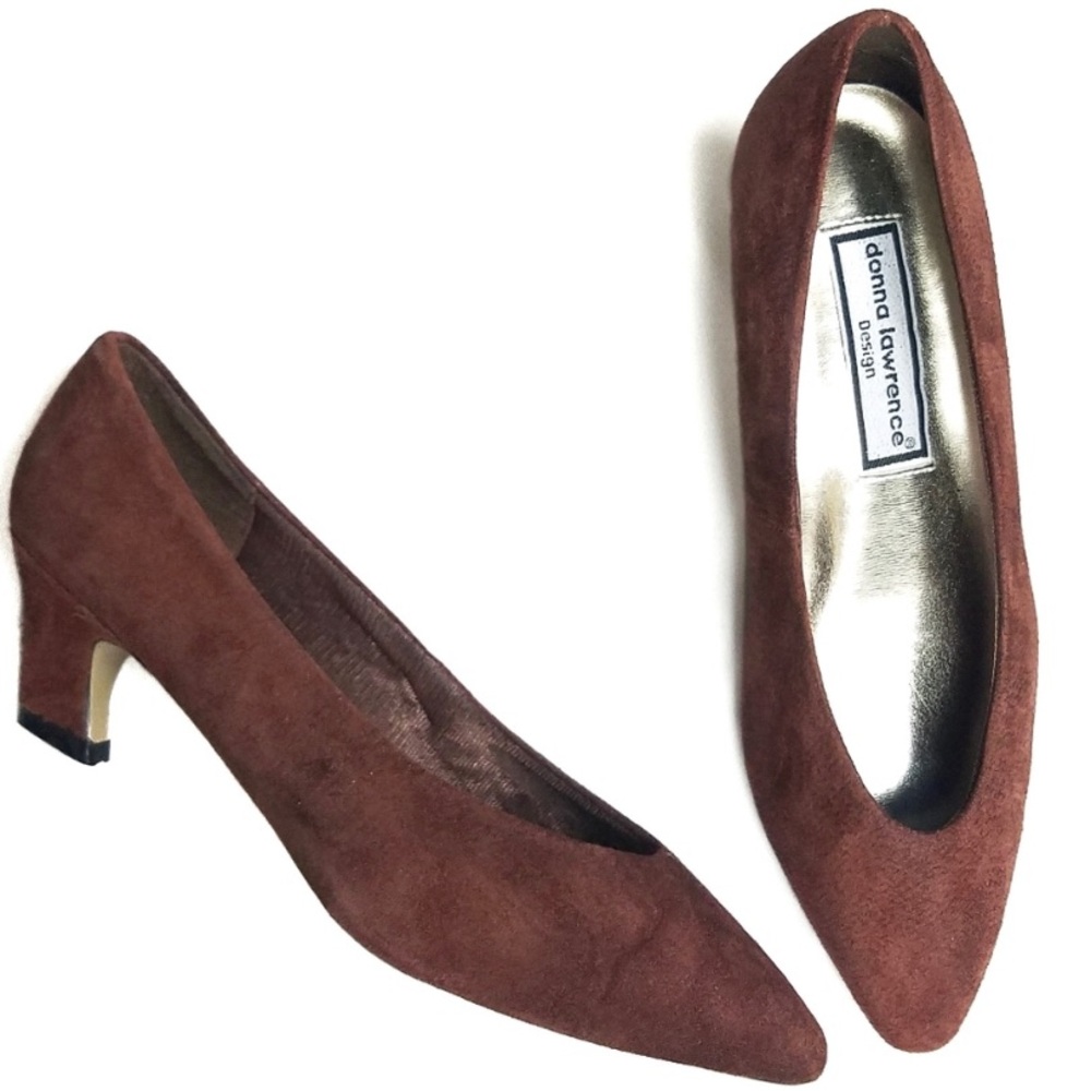 Vintage Donna Lawrence Designs Suede Jenny Pumps